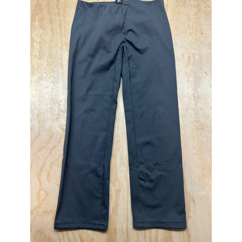 Eileen Fisher Womens Gray Stretch Ponte Knit Straight Leg Pull On Pants Size M
